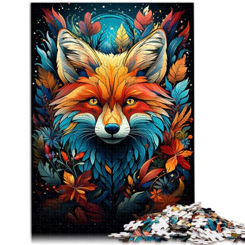 Puzzle für Erwachsene, 1000 Teile, Fuchs zum Ausmalen, für Erwachsene und Familien, Holzpuzzle für Erwachsene, tolles Geschenk für Erwachsene, Größe: 50 x 75 cm von LXQING