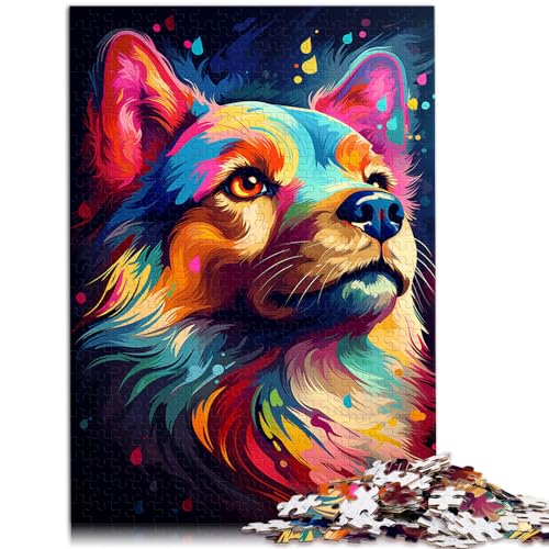 Puzzle für Erwachsene, 1000 Teile, Hund zum Ausmalen, geeignet für Erwachsene und Kinder ab 12 Jahren, Holzpuzzle, für Familienspaß und Spieleabende, Größe: 50 x 75 cm von LXQING