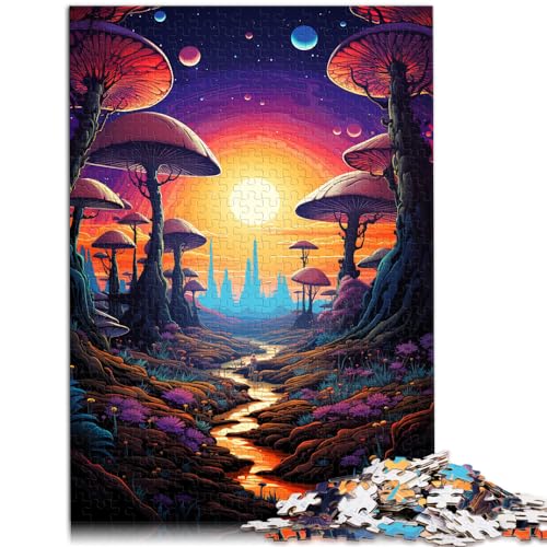 Puzzle für Erwachsene, 1000 Teile, Sonnenuntergangsdschungel, für Erwachsene und Kinder ab 12 Jahren, Holzpuzzle, anspruchsvolles Puzzle für Familienspiel, Größe: 50 x 75 cm von LXQING