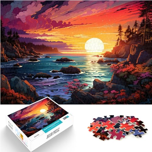 Puzzle für Erwachsene, 1000 Teile, farbenfrohe Golfinseln, Holzpuzzle für Jugendliche und Erwachsene, Lernspiel für Erwachsene und Kinder, Größe: 50 x 75 cm von LXQING