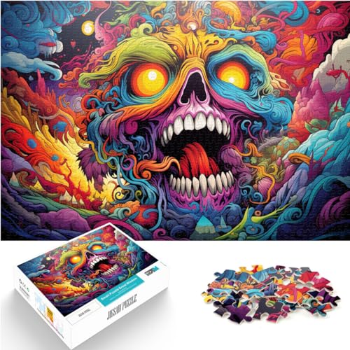 Puzzle für Erwachsene, 300 Teile, Fantasie, bunter Dämon, Holzpuzzle für Erwachsene und Kinder, Spielzeug als Lerngeschenk, Größe: 26 x 38 cm von LXQING