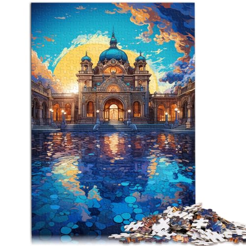 Puzzle für Erwachsene, 300 Teile, farbenfrohe psychedelische Thermalbäder in Budapest, geeignet für Erwachsene und Kinder ab 12 Jahren, Holzpuzzle, anspruchsvoll, Aber unterhaltsam und humorvoll, von LXQING