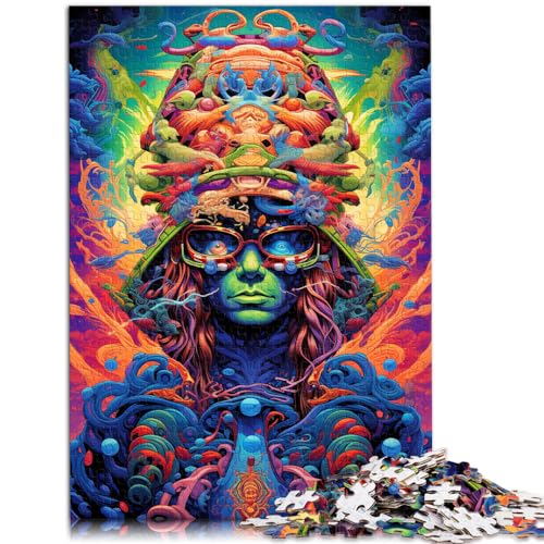 Puzzle für Erwachsene, 300 Teile, japanischer Fantasy-Krieger, Holzpuzzle für Jugendliche und Erwachsene, Puzzle-Wanddekoration, Größe: 26 x 38 cm von LXQING