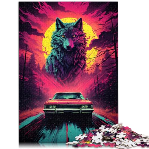 Puzzle für Erwachsene, 300 Teile, übernatürlicher Wolf, für Erwachsene und Kinder ab 12 Jahren, Holzpuzzle, anspruchsvoll, Aber unterhaltsam und humorvoll, Größe: 26 x 38 cm von LXQING