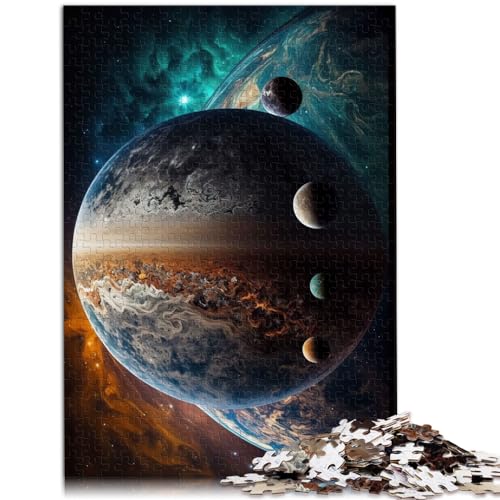 Puzzle für Erwachsene, 500 Teile, „Exoplanet Wolf“, geeignet für Erwachsene und Kinder ab 12 Jahren, Holzpuzzle, tolles Geschenk für Erwachsene, Größe: 38 x 52 cm von LXQING