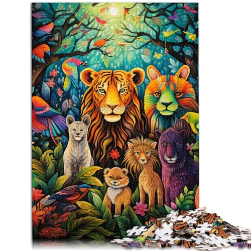 Puzzle für Erwachsene, 500 Teile, Afrikanische Tiere, für Erwachsene und Kinder ab 12 Jahren, Holzpuzzle, lustiges Geschenk, Größe: 38 x 52 cm von LXQING