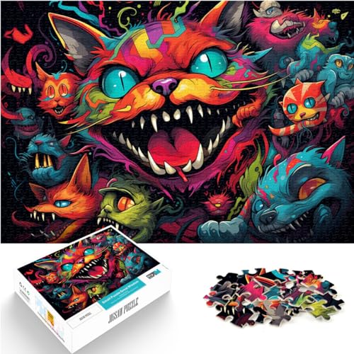 Puzzle für Erwachsene, 500 Teile, Bunte Tiere, für Erwachsene und Kinder, Holzpuzzle, Familienaktivitätspuzzle, Größe: 38 x 52 cm von LXQING