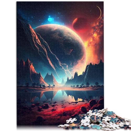 Puzzle für Erwachsene, 500 Teile, Fantasy-Anime-Landschaft, für Erwachsene und Familien, Holzpuzzle, Lernspiel, Größe: 38 x 52 cm von LXQING