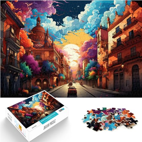 Puzzle für Erwachsene, 500 Teile, Farbe Sevilla, Holzpuzzle für Erwachsene und Kinder, Puzzle-Geschenke für Erwachsene, Größe: 38 x 52 cm von LXQING