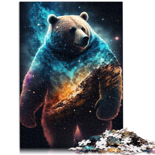 Puzzle für Erwachsene, 500 Teile, Galaxy Bear, Holzpuzzle für Erwachsene und Kinder, für Familienspaß, Größe: 38 x 52 cm von LXQING