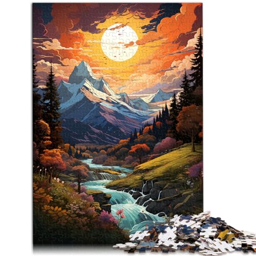 Puzzle für Erwachsene 1000, Die farbenfrohe psychedelische Schönheit des Jungfraujochs, für Erwachsene und Kinder ab 12 Jahren, Holzpuzzle, Spielzeug, Denkspiel, Größe: 50 x 75 cm von LXQING