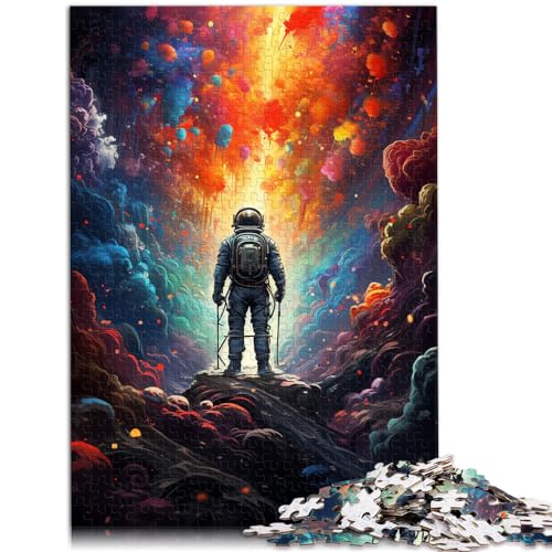 Puzzle für Erwachsene 1000, farbenfrohe Psychedelia für abenteuerlustige Astronauten, für Erwachsene und Kinder ab 12 Jahren, Holzpuzzle, Denkspiel, Spielzeug, Größe: 50 x 75 cm von LXQING