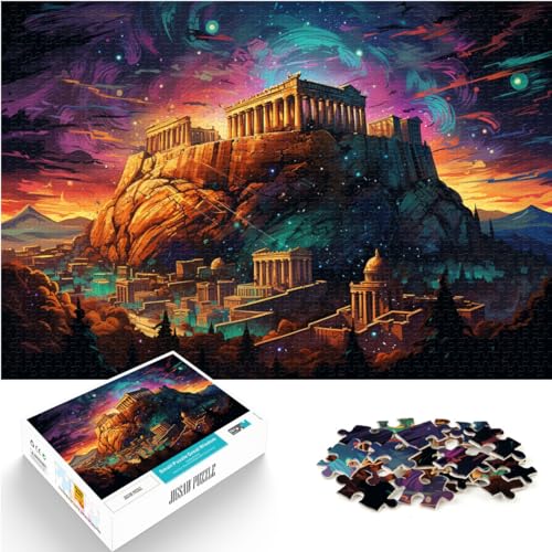 Puzzle für Erwachsene 1000 Teile, Akropolis, für Jugendliche und Kinder, Holzpuzzle, Lernspiel, Herausforderungsspielzeug, Größe: 50 x 75 cm von LXQING