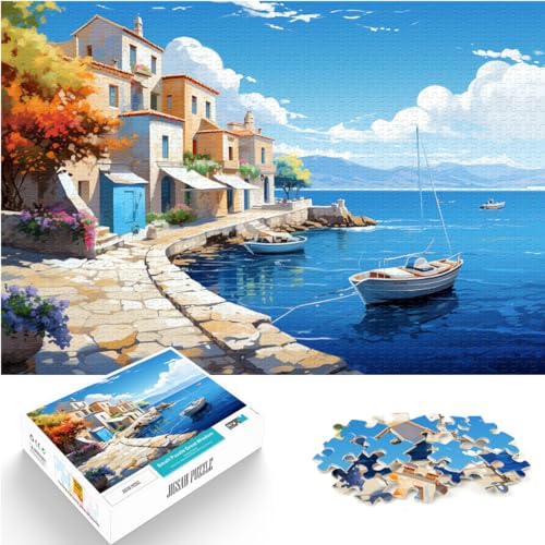 Puzzle für Erwachsene 300 Teile, Agios Prokopios, für Erwachsene, Familien oder Kinder, Holzpuzzle, Lernspiel, Herausforderungsspielzeug, Größe: 26 x 38 cm von LXQING