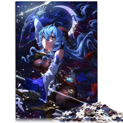 Puzzle für Erwachsene 300 Teile, Genshin Impact Ganyu, für Erwachsene und Jugendliche ab 12 Jahren, Holzpuzzle, Lernspielzeug, Größe: 26 x 38 cm von LXQING