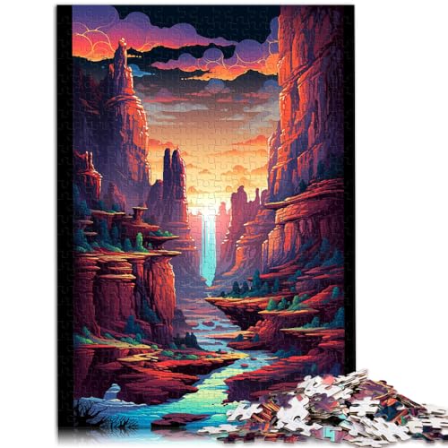 Puzzle für Erwachsene mit 1000 Teilen, amerikanischer Grand Canyon, für Erwachsene und Kinder ab 12 Jahren, Holzpuzzle, Geschenk zum Geburtstag, Größe: 50 x 75 cm von LXQING