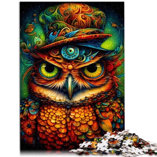 Puzzle mit 1000 Teilen, Fantasy-Eule, geeignet für Erwachsene und Jugendliche ab 12 Jahren, Holzpuzzle, unterhaltsame Spiele für Erwachsene, Größe: 50 x 75 cm von LXQING