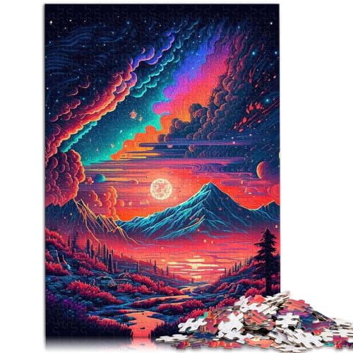 Puzzle mit 1000 Teilen, Mount Galaxy, Puzzles für 12-Jährige, Holzpuzzle, Familienspiele, Weihnachts- und Geburtstagsgeschenke, Größe: 50 x 75 cm von LXQING