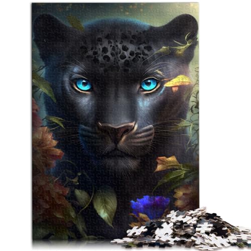 Puzzles für Erwachsene, 1000 Puzzles, Fantasy Black Panther, Holzpuzzles für Erwachsene und die ganze Familie, tolles Geschenk für Erwachsene, Größe: 50 x 75 cm von LXQING