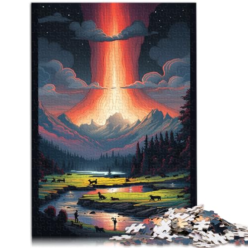 Puzzles für Erwachsene, 1000 Puzzles, Yellowstone-Nationalpark, USA, für Erwachsene und Kinder ab 12 Jahren, Holzpuzzles, Familienpuzzlespiel, Größe: 50 x 75 cm von LXQING