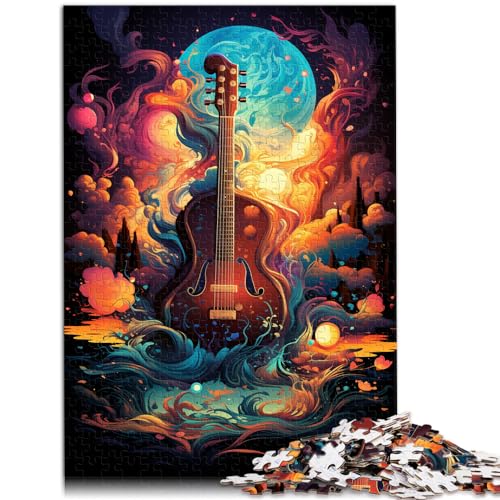 Puzzles für Erwachsene, 1000 Puzzles, farbenfrohe Psychedelia des Gitarren-Souls, für Erwachsene und Kinder ab 12 Jahren, Holzpuzzles, Familienspiele, Größe: 50 x 75 cm von LXQING