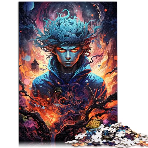 Puzzles für Erwachsene, 1000 Puzzles, farbenfroher Psychedelischer Ninja, Holzpuzzles für Teenager und Kinder, pädagogisches Spiel, herausforderndes Spielzeug, Größe: 50 x 75 cm von LXQING