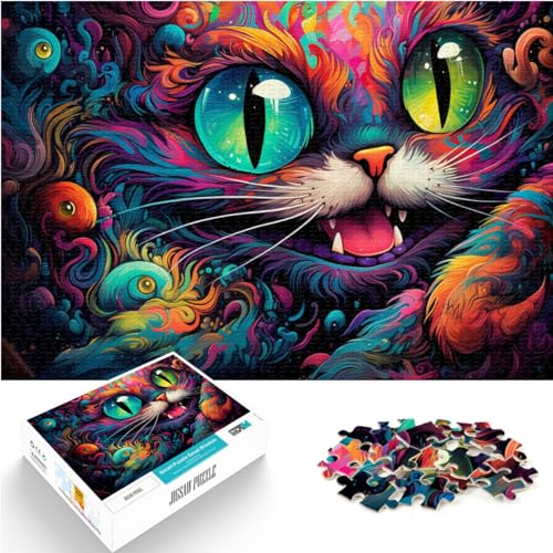 für Erwachsene 1000-teiliges Puzzle, Alice Cat, für Erwachsene und Kinder ab 12 Jahren, Puzzle aus Holz, Lernspiel, Herausforderungsspielzeug, Größe: 50 x 75 cm von LXQING