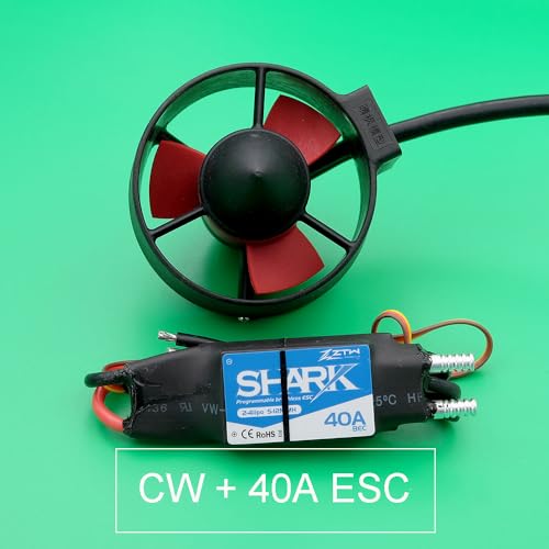 12V Unterwasser-Triebwerk, wasserdicht, bürstenloser Motor, CW CCW, 60 mm Propeller, 40 A ESC, 3S-4S Lipo-Teile for RC-Köderboot, ROV-Roboter(CW and 40A ESC) von LXRTKL