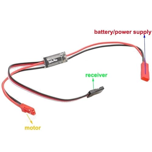 LXRTKL 1S 10A Dual/Einzelweg 1020/8520 Bürstenmotor ESC Hohlbecher-Geschwindigkeitsregler mit Bremse for RC-Auto-Bootsmodell-Zubehör(Dual Way NO Brake) von LXRTKL