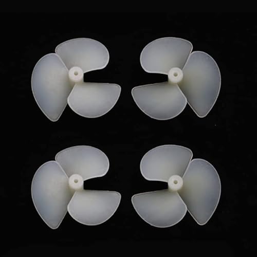 LXRTKL 2 Paar Hartnylon-Tri-Blades-Propeller D36/42/28 mm Wellenloch 2 mm CW CCW Propeller/Schraube for DIY RC Modell Elektroboot Ersatzteile(2pairs 2x42mm White) von LXRTKL