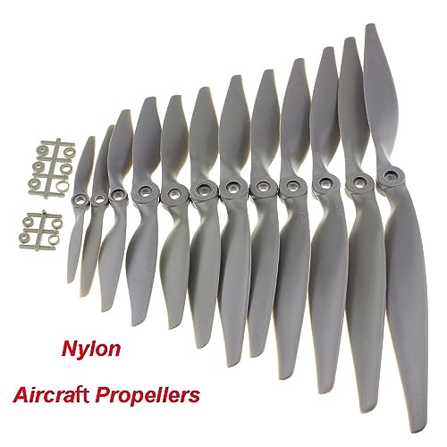 LXRTKL 4 Teile/los A-p-c Nylon Propeller 5x5/6x4/7x5/8x4/8x6/9x6/10x5/10x7/11x5,5/12x6/13x6,5/14x7 Requisiten for RC Modell Flugzeug(4pcs 10X5) von LXRTKL