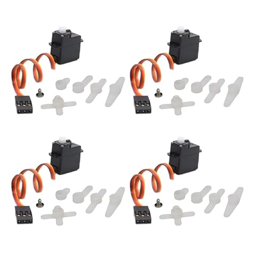 LXRTKL 4PCS 2g Digital Nano Servo DIY Mini Fixed Wing Lenkgetriebe 90 Grad JST 1,0mm 1,25mm Du-po-nt for RC Flugzeug Drone DIY Teile(Dupont Plug 4.2V) von LXRTKL