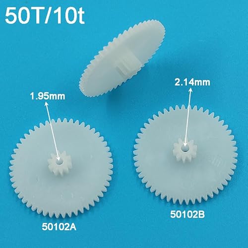 LXRTKL 50102a 50102b 0,5 m Zahnräder od26mm 50 Zähne 10 Zähne 2mm Loch Kunststoff Doppelschicht Zahnrad Spielzeug Zubehör 50 10 t(1.95mm) von LXRTKL