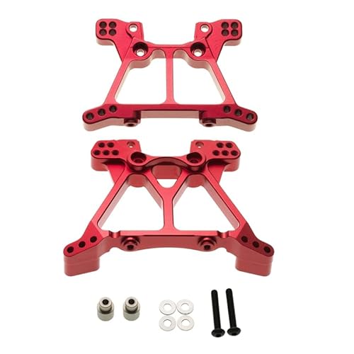 LXRTKL Choque delantera y trasera de Metal 6838 6839 for 1/10 Tr-ax-x-as Slash Stampede 4X4 VXL RC Bausatz zur Aktualisierung des Autos, rot(Red) von LXRTKL