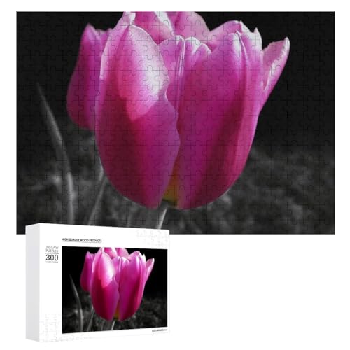 FlowersPuzzles 500 Teile, personalisiertes Puzzle für Erwachsene, Holzbild, Puzzle, herausforderndes Puzzle mit Aufbewahrungstasche, Heimdekoration, Fotos, Puzzle für Feiertage, Hochzeit von LXTDPBK