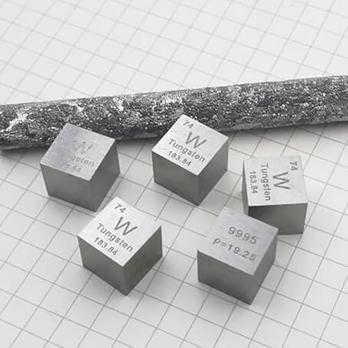 1 Stück Wolfram-Wolfram-Würfel mit periodischer Gravur(10x10x10mm 1pc) von LXXOZ