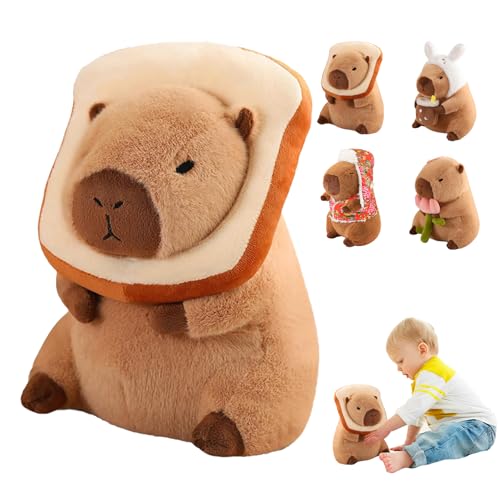 LXYYDS 30cm Niedliche Capybara Plüschtier, Simulation Capybara Plüschtier, Wasserschwein Plüsch Wurfkisse, Super Weiche Gefüllte Spielzeug, Verfügbar für Home Deko und Kinder Geschenke (Toast) von LXYYDS