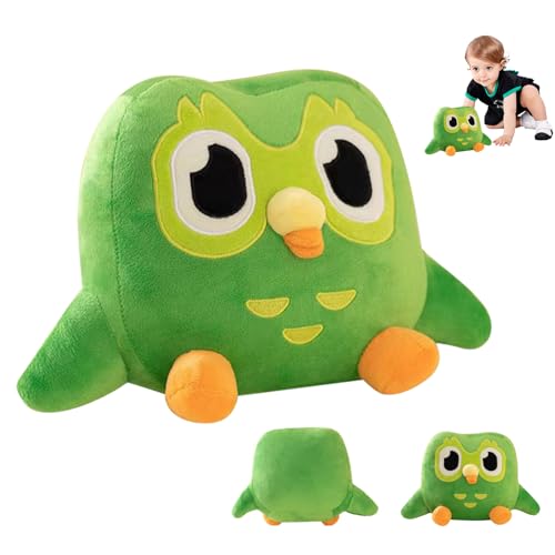 LXYYDS Green Owl Plush Toy, 20 cm Grüne Eule Plüschtier, Cartoon Owl Throw Pillow Plush, Anime Eule Plüsch Kissen,Grünes Owl Toy, Cartoon Eule Stofftier, für Wohnkultur Jungen Geburtstagsgeschenk von LXYYDS