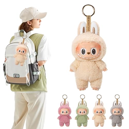 Labubu Puppe, 17CM Labubu Keychain, Labubu Monster Keychain, Labubu Kuscheltier, Labubu Plush Keychain, Labubu Plüsch Anhänger, Labubu Puppe Keychain, Geschenk für Jungen und Mädchen (D) von LXYYDS