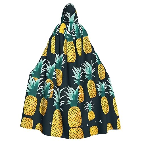 LXqlSS Ananas-Kapuzenumhang, Unisex, Halloween-Umhang für Teufel, Hexe, Zauberer, Halloween, Weihnachten, Cosplay von LXqlSS