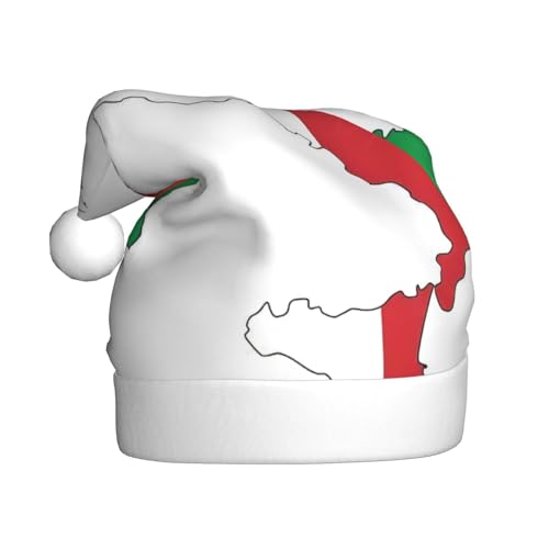 LXqlSS Italienische Flagge, Plüsch, Weihnachtsmannmütze, Schneemann, Weihnachtsdekoration, Hüte für Weihnachten, Urlaub, Partyzubehör von LXqlSS