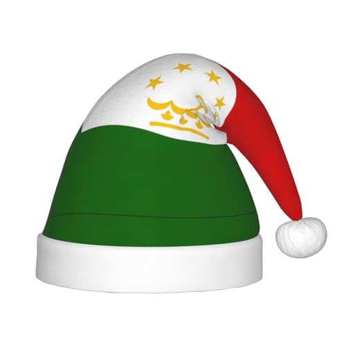 LXqlSS Weihnachtsmütze mit Flagge von Tadschikistan, Weihnachtsmannmütze, Winterurlaubsmütze für Weihnachten, Party, Zubehör von LXqlSS