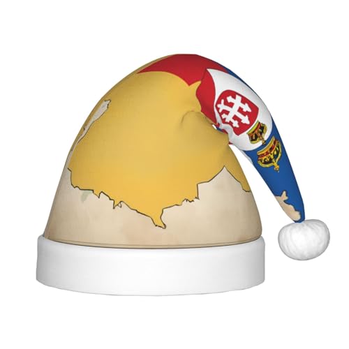 LXqlSS Weihnachtsmütze mit Thüringen-Flagge, Map02-Druck, Weihnachtsmannmütze, Winterurlaubsmütze für Weihnachten, Party, Zubehör von LXqlSS