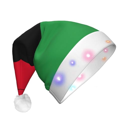 Weihnachtsmütze mit libyscher Flagge für Erwachsene, Weihnachtsparty-Hüte für Erwachsene, Weihnachtshüte für Damen und Herren von LXqlSS