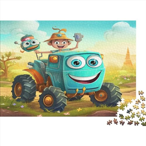 Cartoon Traktor 300 Teile Puzzle Lernspiel Spielzeug Puzzles Für Erwachsene Klassische AI Design Puzzles Puzzles Erwachsene 300pcs (40x28cm) von LYCREW