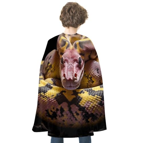 LYDSKGEQ Halloween-Umhang, Hexenumhang, Unisex, Weihnachtsumhang, Cosplay-Kostüme, Erwachsene, Ball-Python-Druck, Umhang von LYDSKGEQ