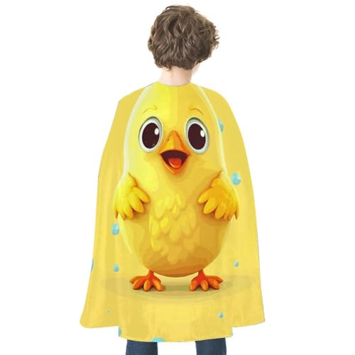 LYDSKGEQ Halloween-Umhang, Hexenumhang, Unisex, Weihnachtsumhang, Cosplay-Kostüme, Erwachsene, gelber Huhn-Druck, Umhang von LYDSKGEQ