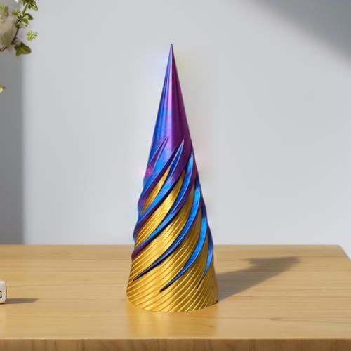 LYEAA 3D Gedrucktes Spiralkegelspielzeug Zappelspielzeug Stressabbau Unmögliche Pyramide Passthrough Skulptur Mini Vortex Faden Illusion Geschenke für Kinder und Erwachsene von LYEAA