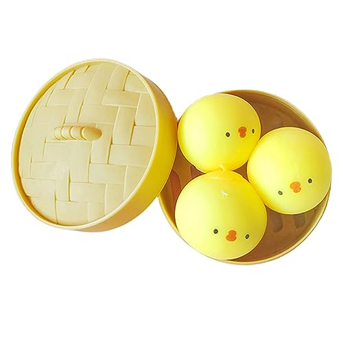 LYEAA 3PCS Squeeze Relax Druckspielzeug Niedliche Anti-Angst-Stressabbau-Hüpfball-Neuheit für autistische Kinder für den Osterkorbfüller von LYEAA