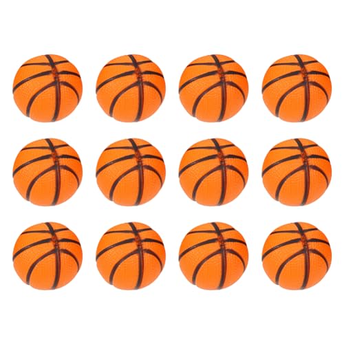 LYEAA 4/5,2 cm zusammendrückbare Stressbälle Basketball Lustige Spielzeugbälle Fußball Hüpfbälle 12er-Pack Schaumstoff-Sportbälle Stressabbau Rugby elastische Gummibälle für Kinder Jungen von LYEAA